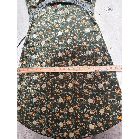 Vintage-Inspired Floral Slip Dress With Lace Trim Adjustable Straps y2k - Picture 7 of 7